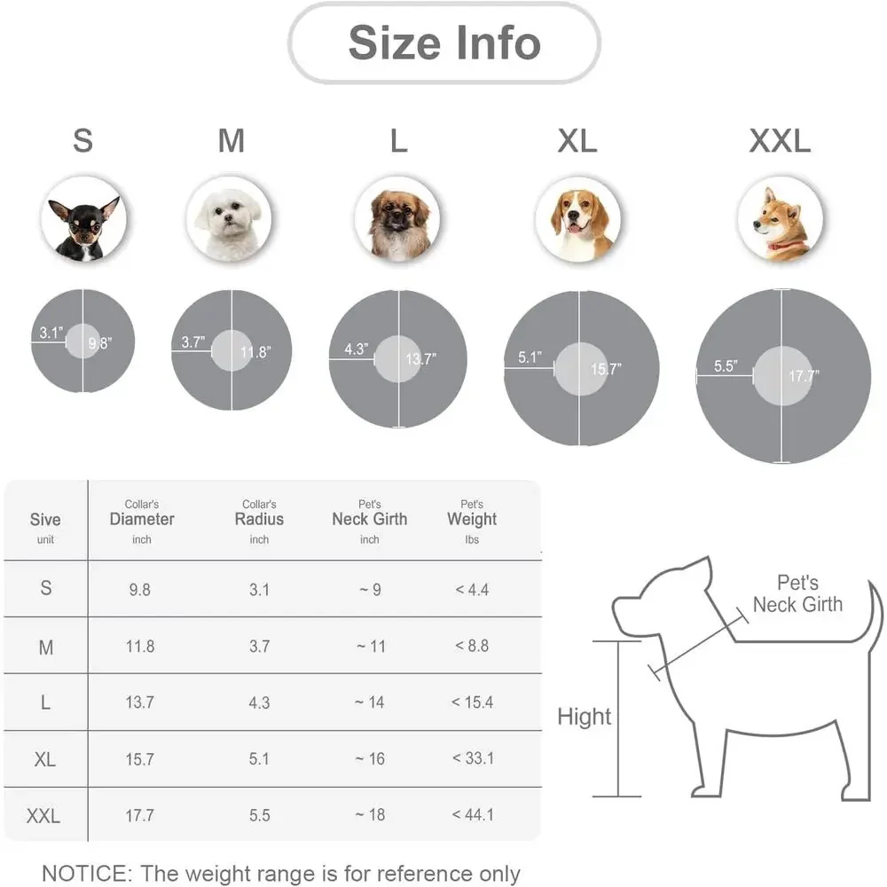 POP DUCK Dog Cone – XL Purple Soft Recovery Collar, Alternative After Surgery